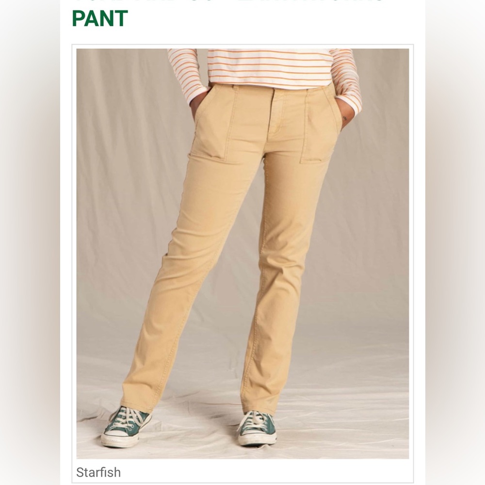 Toad and Co Earthworks Pant Size 12 Starfish NWT